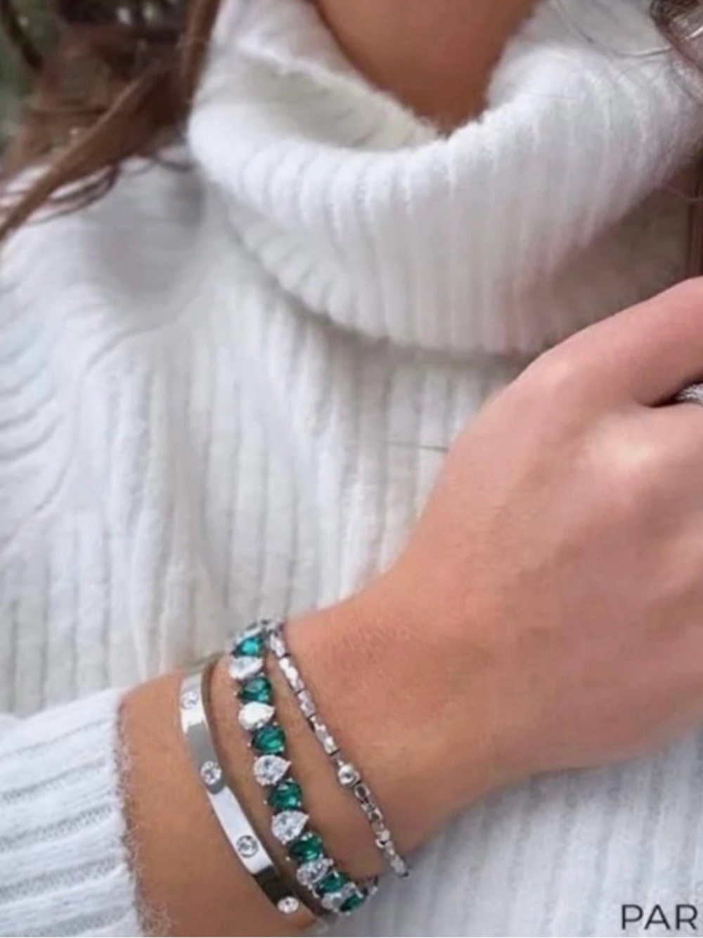 Park Lane “Frosted Frazier” Tennis Bracelet! NWOT! Has Been Altered!! - Picture 3 of 12